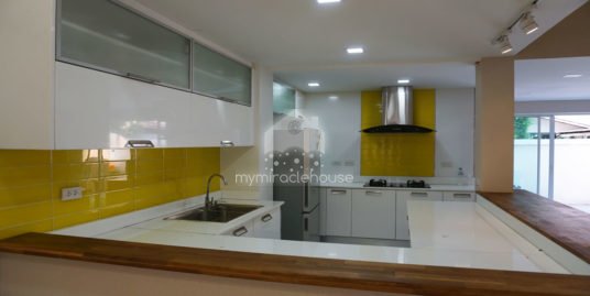 Townhouse for rent in secured compound with shared pool.