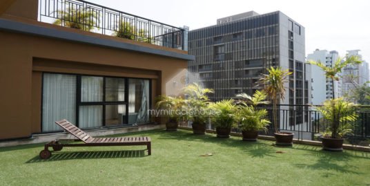 Pet-friendly 3 bedrooms for rent in Phrom Phong with big terrace.